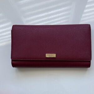 Kate Spade Deep Red Clutch/Travel Wallet